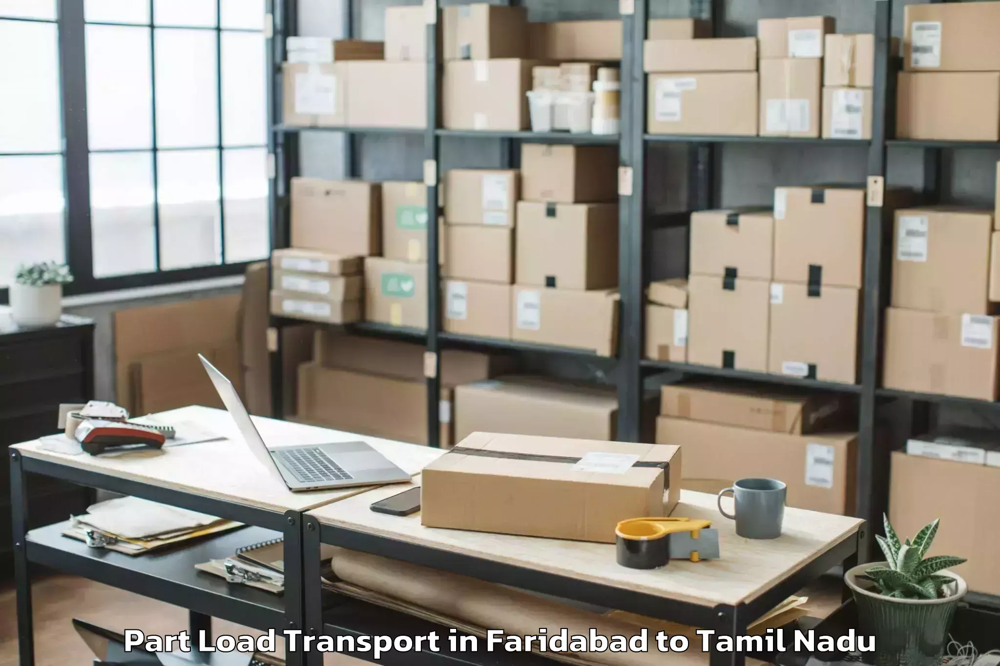 Book Faridabad to Koradachcheri Part Load Transport